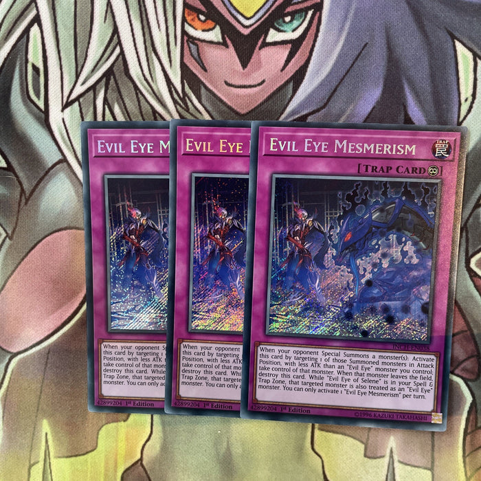 INCH-EN038 x3 Evil Eye Mesmerism Secret Rare Excellent Condition Yugioh