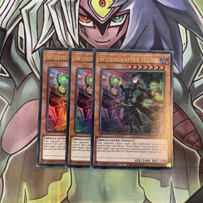 MAMA-EN022 x3 Witchcrafter Haine Ultra Rare Excellent Condition Yugioh