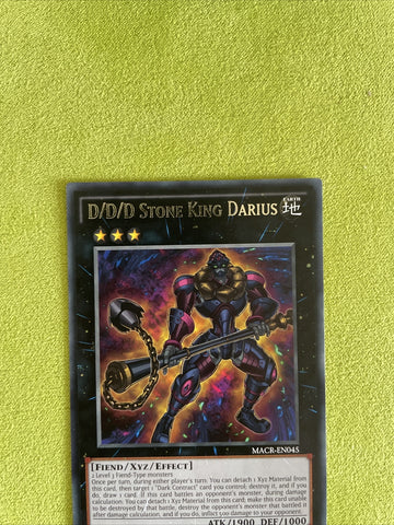 MACR-EN045 Yugioh D/D/D Stone King Darius Near Mint (back)
