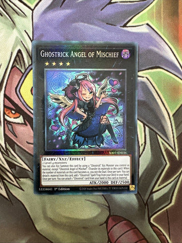 RA01-EN036 Ghostrick Angel Of Mischief Collectors 1st Edition NM Yugioh Card