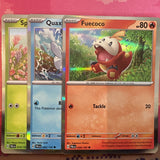 Pokemon Card Fuecoco, Quaxly, Sprigatito Paldea Evolved Holo Set /193 Near Mint