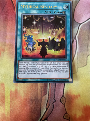 EXFO-EN058  Mythical Bestiary Ultra Rare UNL Edition VLP/NM Yugioh! Card (back)