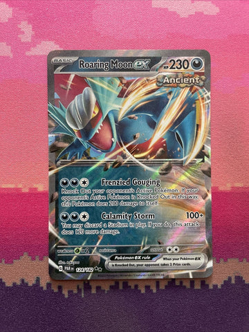 Pokemon Card Roaring Moon ex 124/182 Double Rare Paldea Evolved NM