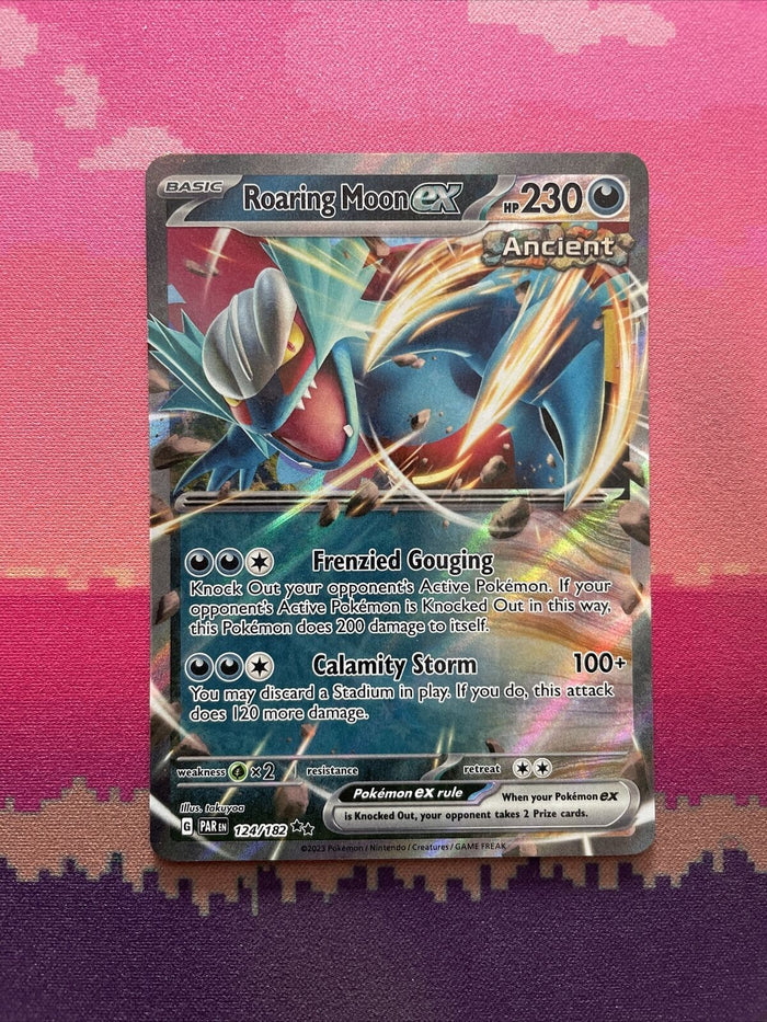 Pokemon Card Roaring Moon ex 124/182 Double Rare Paldea Evolved NM