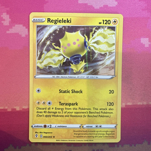 Pokemon Card Regieleki Evolving Skies Holo Rare 060/203 NM