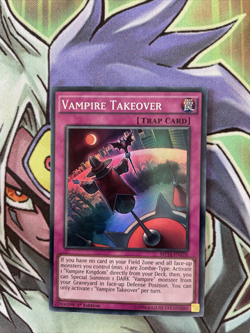 MP14-EN176 Vampire Takeover Super Rare 1st Edition Yugioh Card NM Condition