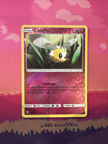 Pokemon Card Cutiefly Sun & Moon Reverse Holo 92/149 ITALIAN Near Mint
