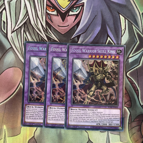 BLAR-EN006 x3 Fossil Warrior Skull King Secret Rare Excellent Condition Yugioh