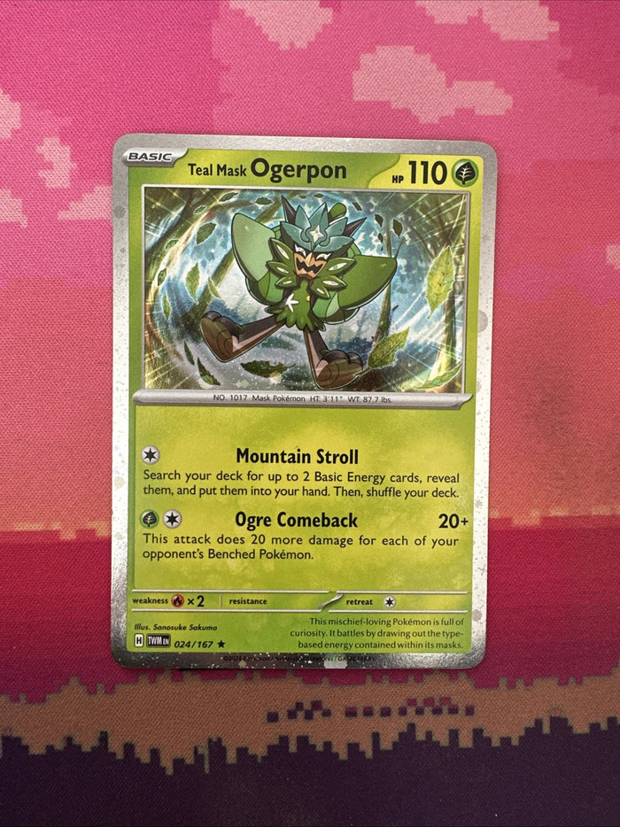 Pokemon Card Teal Mask Ogerpon Twilight Masquerade Cosmo Holo 024/167 Near Mint