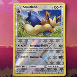 Pokemon Card Stoutland Sun & Moon Reverse Holo Rare 105/149 NM