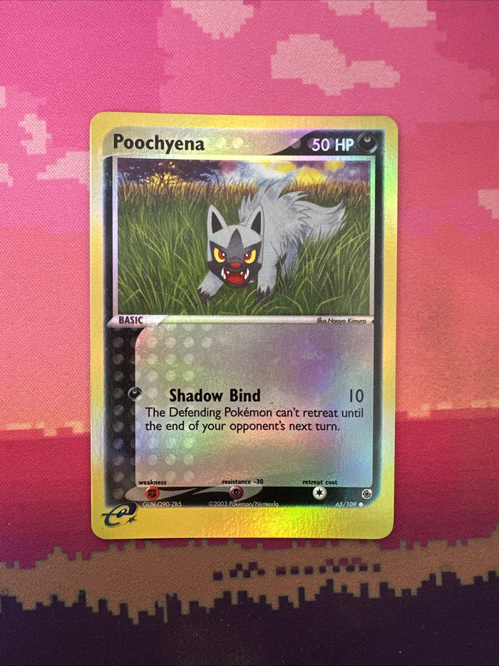 Pokemon Card Poochyena EX Ruby Sapphire Reverse Holo 65/109 Near Mint