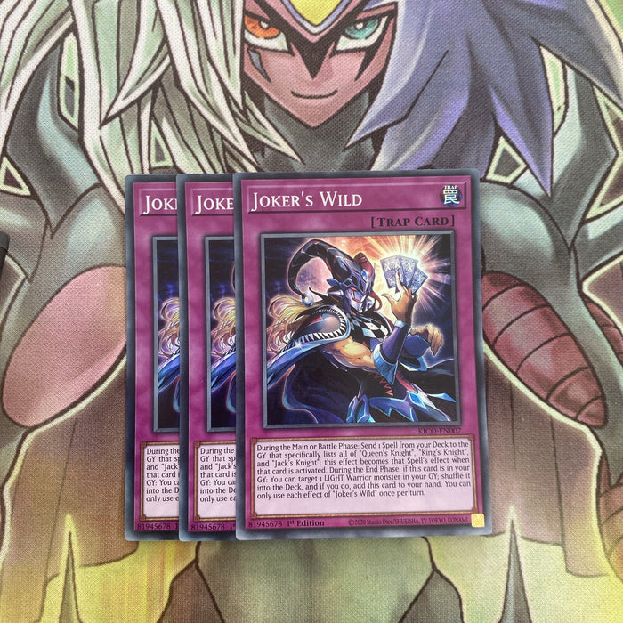 KICO-EN007 x3 Joker's WILD Super Rare Excellent Condition Yugioh