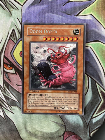 SOI-EN024 Doom Dozer Rare 1st Edition Light Play YuGiOh Card