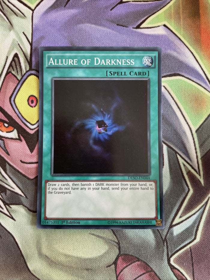 DESO-EN044 Allure Of Darkness Super Rare 1st Edition NM Yugioh Card