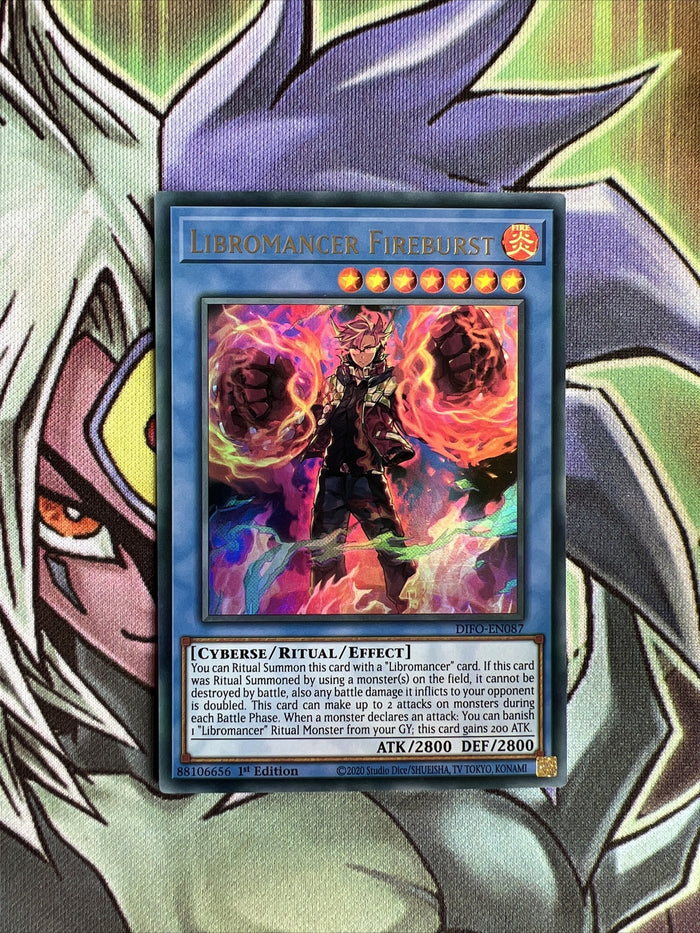 DIFO-EN087 Libromancer Fireburst Ultra Rare 1st Edition NM Yugioh Card