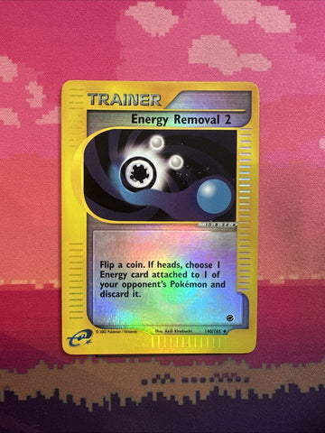 Pokemon Card Energy Removal 2 Expedition Reverse Holo 140/165 Light Play
