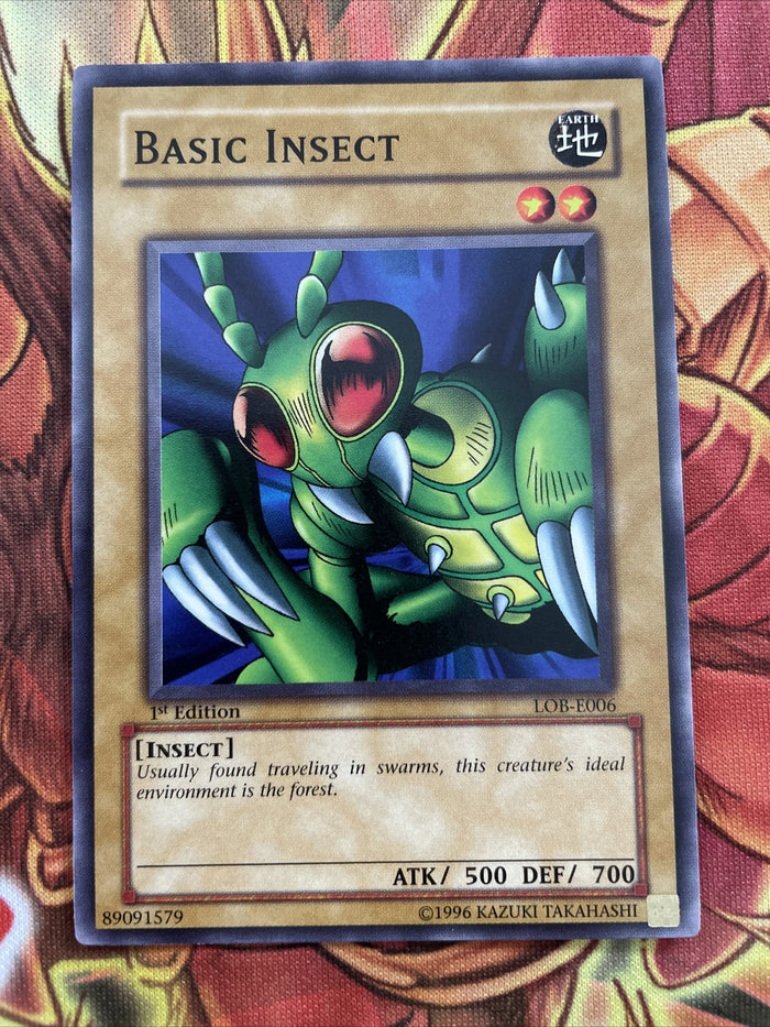 lob-e006  Basic Insect 1st Edition (VG+/NM) Common Yugioh!