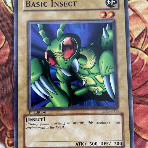 lob-e006  Basic Insect 1st Edition (VG+/NM) Common Yugioh!