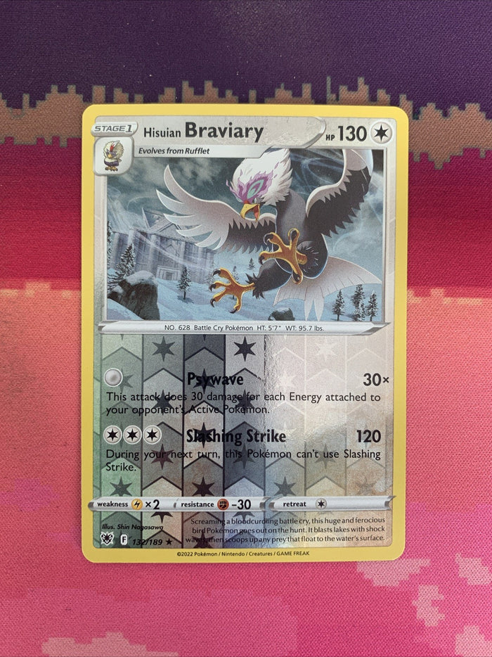 Pokemon Card Hisuian Braviary Astral Radiance Reverse Holo 132/189 NM