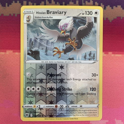 Pokemon Card Hisuian Braviary Astral Radiance Reverse Holo 132/189 NM