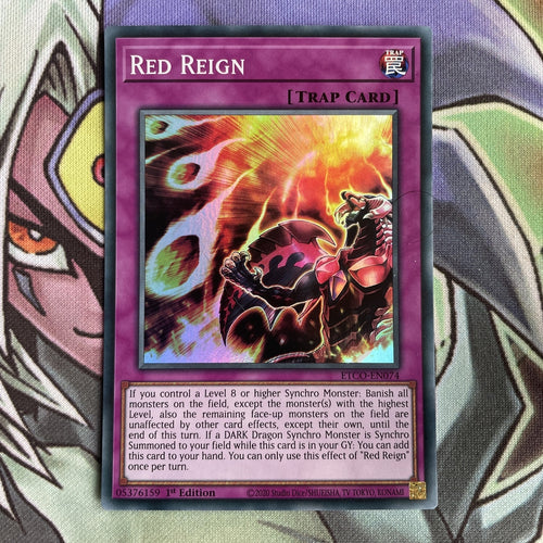 ETCO-EN074 Red Reign Super Rare 1st Ed Rare Near Mint Yugioh Card