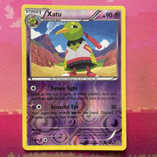 Pokemon Card Xatu Roaring Skies Reverse Holo Rare 29/108 Near Mint
