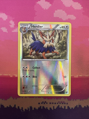 Pokemon Card Herdier Black & White Reverse Holo 82/114 NM