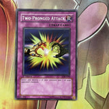 LOB-E049 Two-Pronged Attack Rare 1st Edition Excellent Yugioh
