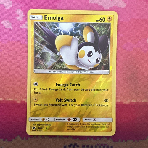 Pokemon Card Emolga Crimson Invasion Reverse Holo 35/111 Near Mint