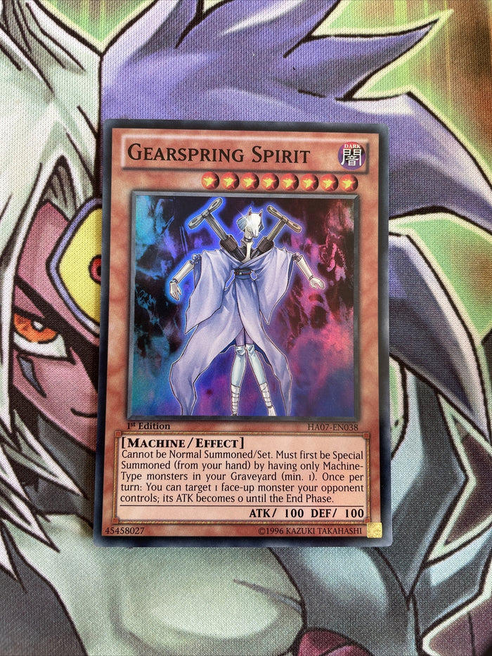 HA07-EN038 Gearspring Spirit Super Rare Varying Editions NM Yugioh Card