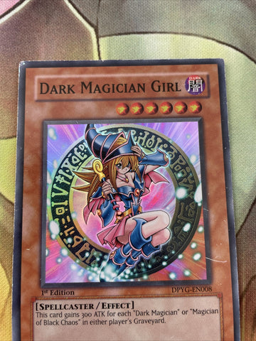 DPYG-EN008 (LP) Dark Magician Girl Super Rare 1st edition Yugioh (back)
