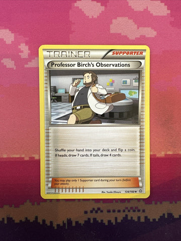Pokemon Card Professor Birch's Observations Primal Clash Uncommon 134/160 NM