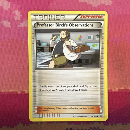 Pokemon Card Professor Birch's Observations Primal Clash Uncommon 134/160 NM