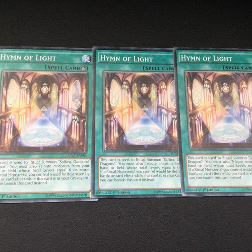 DUEA-EN063 Yugioh 3x Hymn Of Light Playset