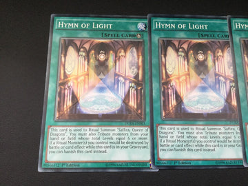 DUEA-EN063 Yugioh 3x Hymn Of Light Playset (back)