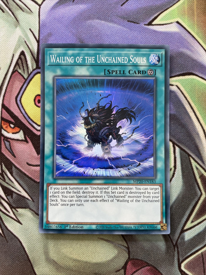 MP20-EN183 Wailing of the Unchained Souls Super Rare 1st Edition NM Yugioh