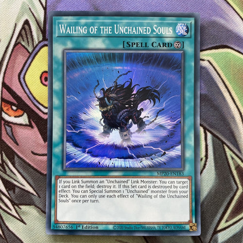 MP20-EN183 Wailing of the Unchained Souls Super Rare 1st Edition NM Yugioh