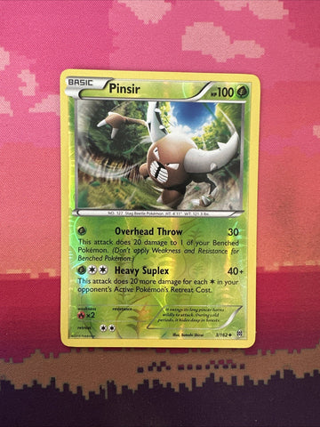 Pokemon Card Pinsir Breakthrough Reverse Holo Common 3/162 Near Mint
