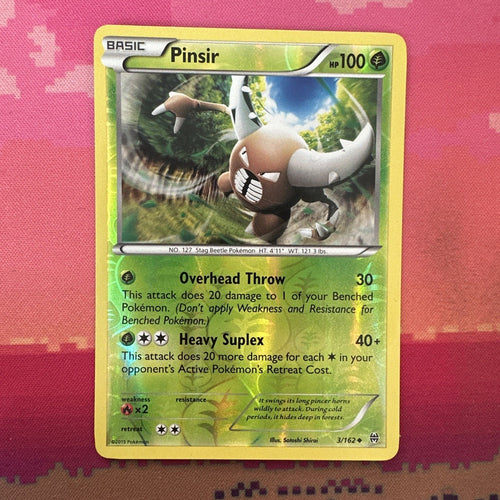 Pokemon Card Pinsir Breakthrough Reverse Holo Common 3/162 Near Mint