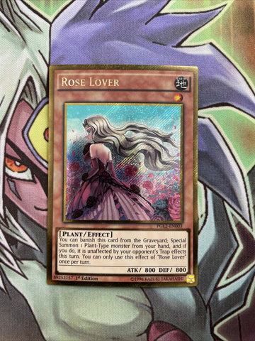 PGL2-EN003 Rose Lover Gold Secret Rare 1st Edition NM Yugioh Card