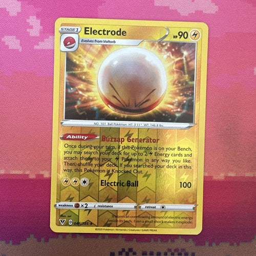 Pokemon Card Electrode Vivid Voltage Reverse Holo Rare 046/185 Near Mint