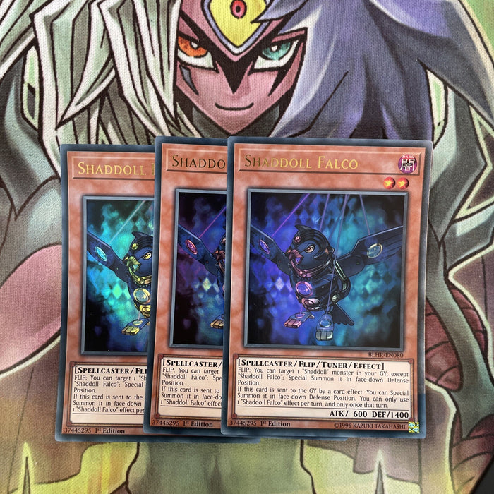 BLHR-EN080 x3 Shaddoll Falco Ultra Rare Excellent Condition Yugioh
