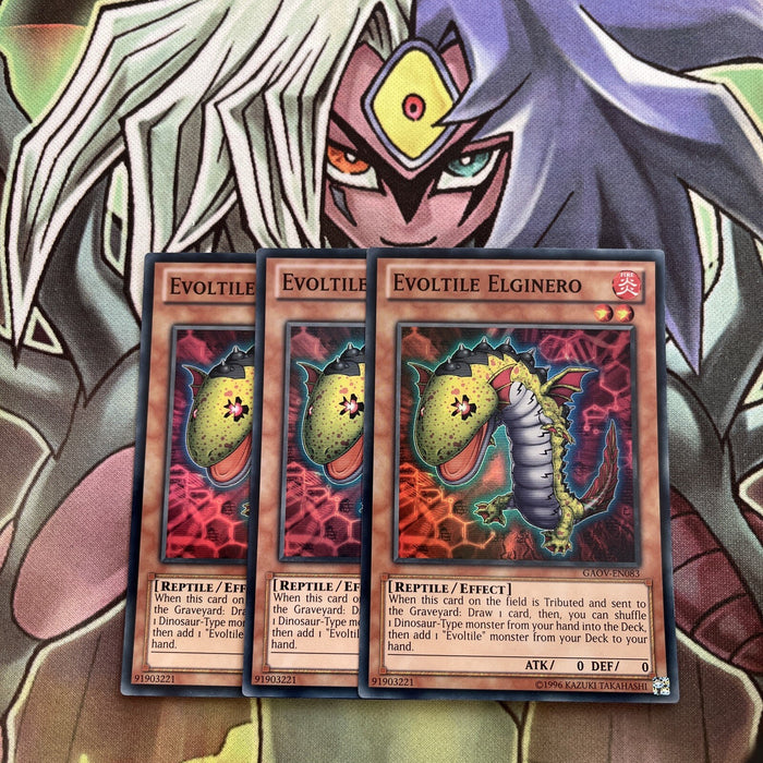 GAOV-EN083 x3 Evoltile Elginero Super Rare Excellent Condition Yugioh