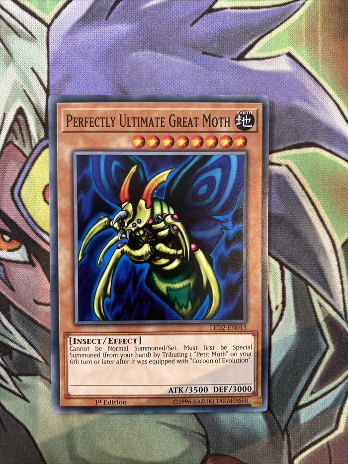 LED2-EN013 Perfectly Ultimate Great Moth Common 1st Edition NM Yugioh Card