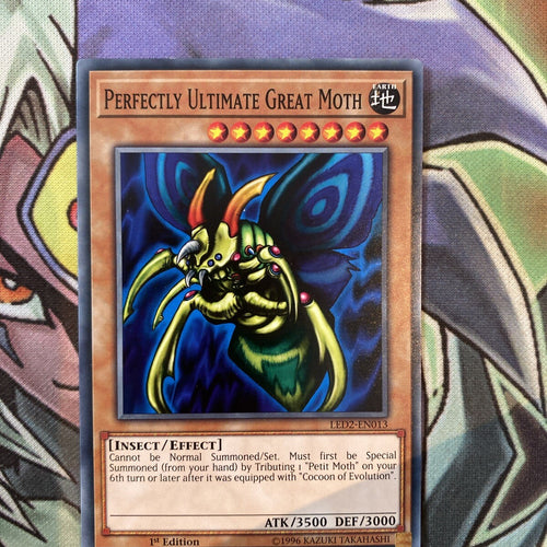 LED2-EN013 Perfectly Ultimate Great Moth Common 1st Edition NM Yugioh Card