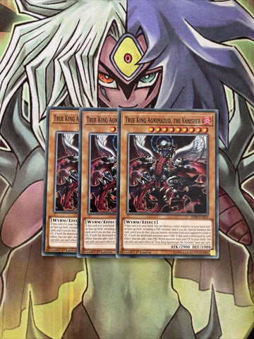 SDSB-EN014 x3 True King Agnimazud, the Vanisher Common Excellent Cond Yugioh