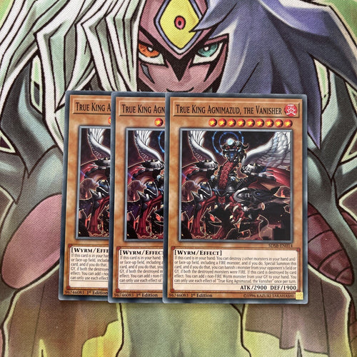SDSB-EN014 x3 True King Agnimazud, the Vanisher Common Excellent Cond Yugioh