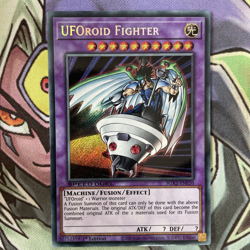 SGX2-ENE10 Uforoid Fighter Secret Rare Speed Duel NM Yugioh Card