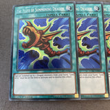 LCKC-EN027 x3 The Flute of Summoning Dragon Secret Rare 1st Edition Mint YuGiOh