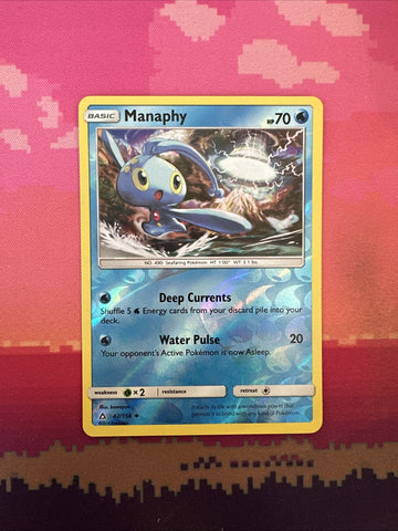 Pokemon Card Manaphy Ultra Prism Reverse Holo Uncommon 42/156 NM